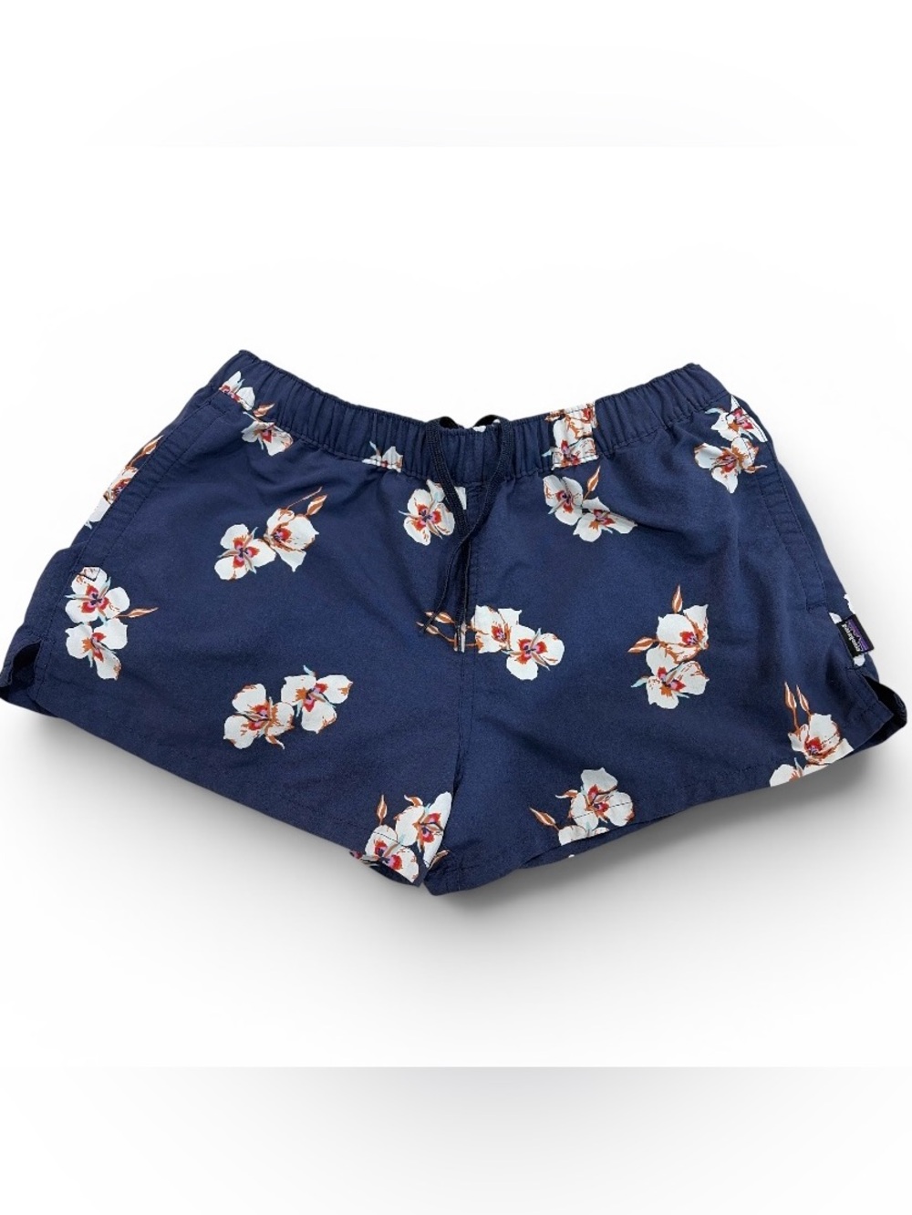 Patagonia Baggies Navy Floral Shorts Size M 2.5”